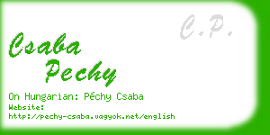 csaba pechy business card
